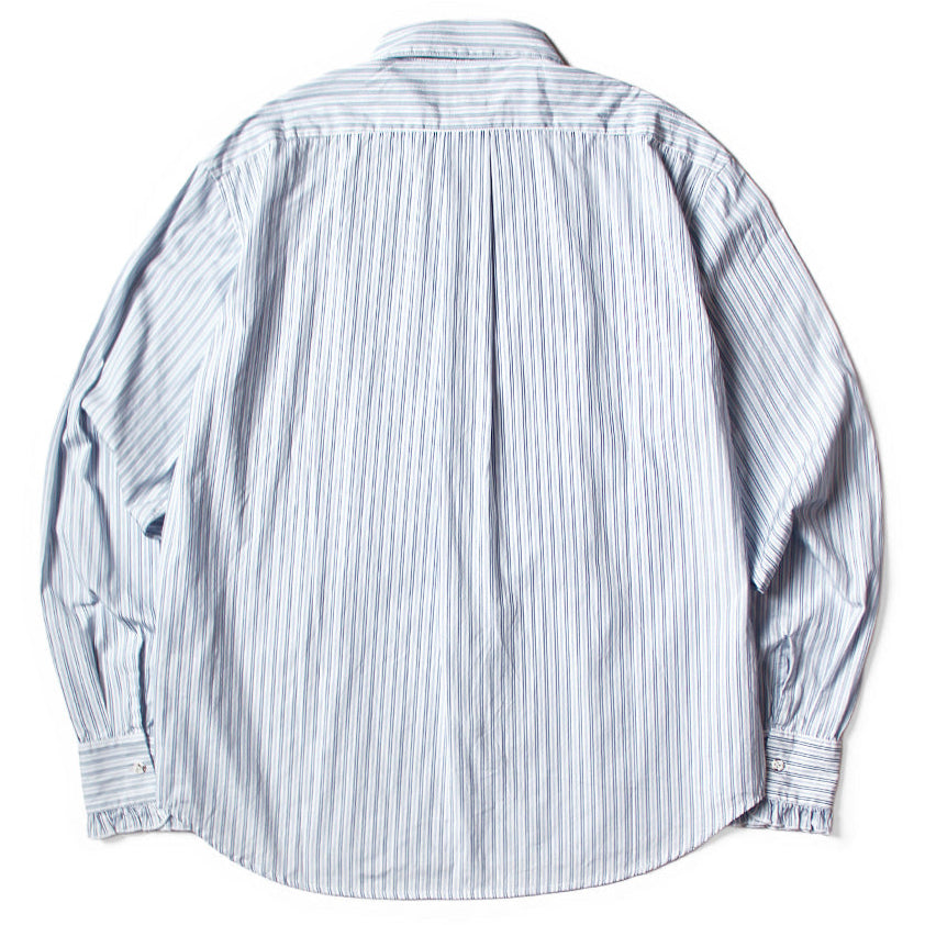 Kapital Cotton Striped Zipper Frill Shirt