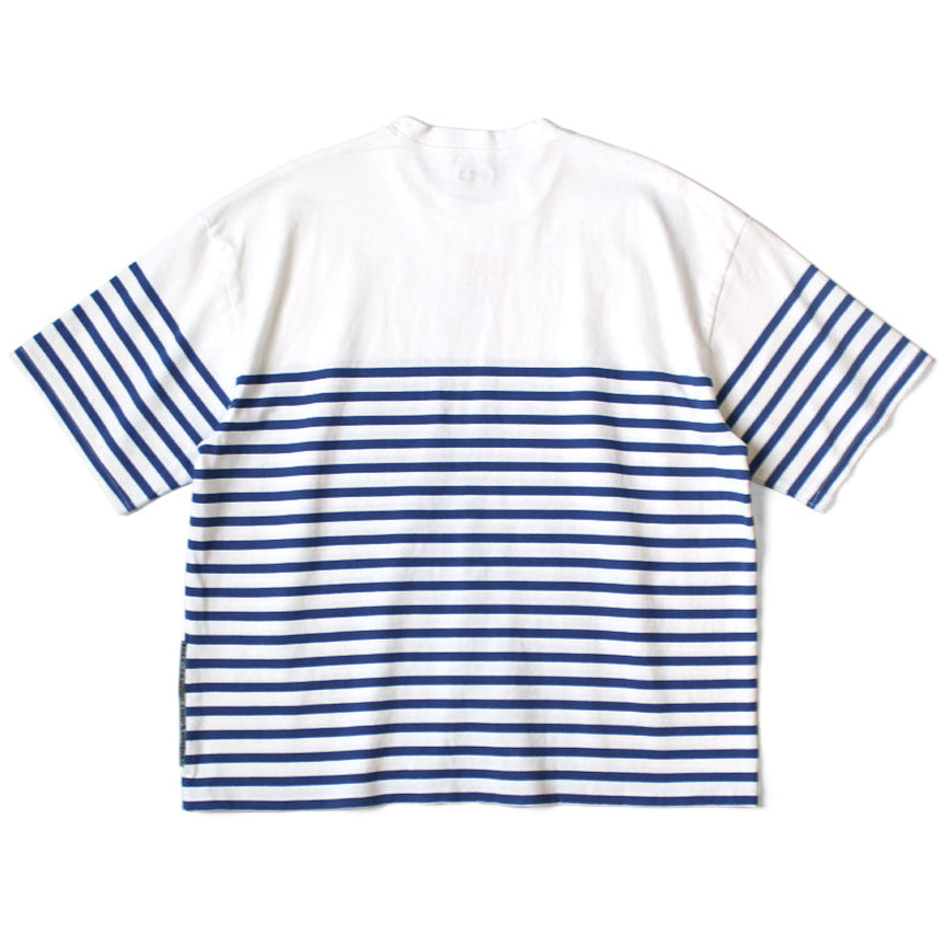 Kapital Panel Border Jersey Box Tee (Peckish Small Rainbowy Print)