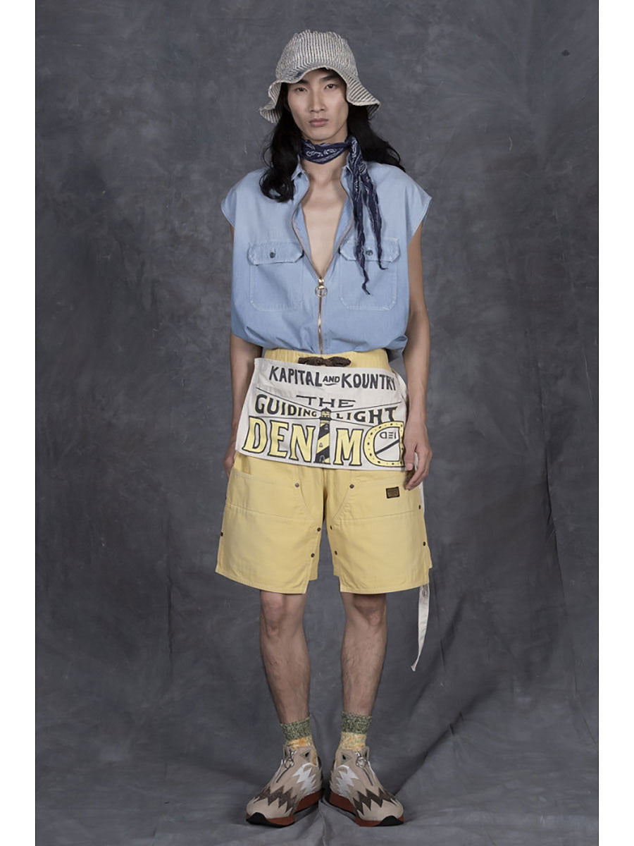Kapital Canvas Double Knee Easy Short Pants