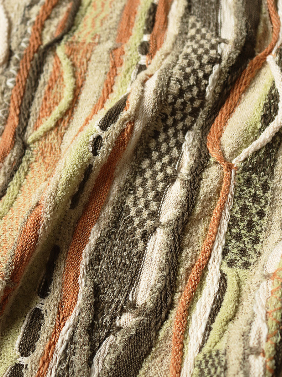 Kapital 7G Knit Gaudy Half Zip Vest