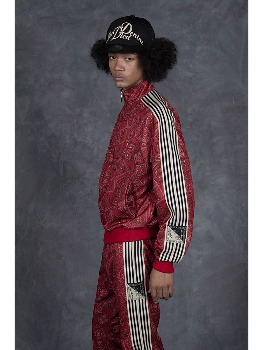 Kapital Smooth Jersey Cookie Bandana Print Track Jacket