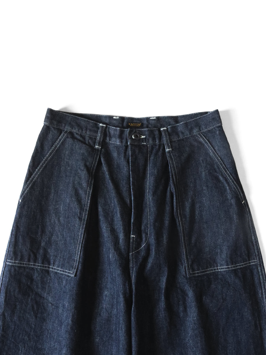 Kapital 14oz Denim Wide Leg Selvedge Fatigue Baggy Pants