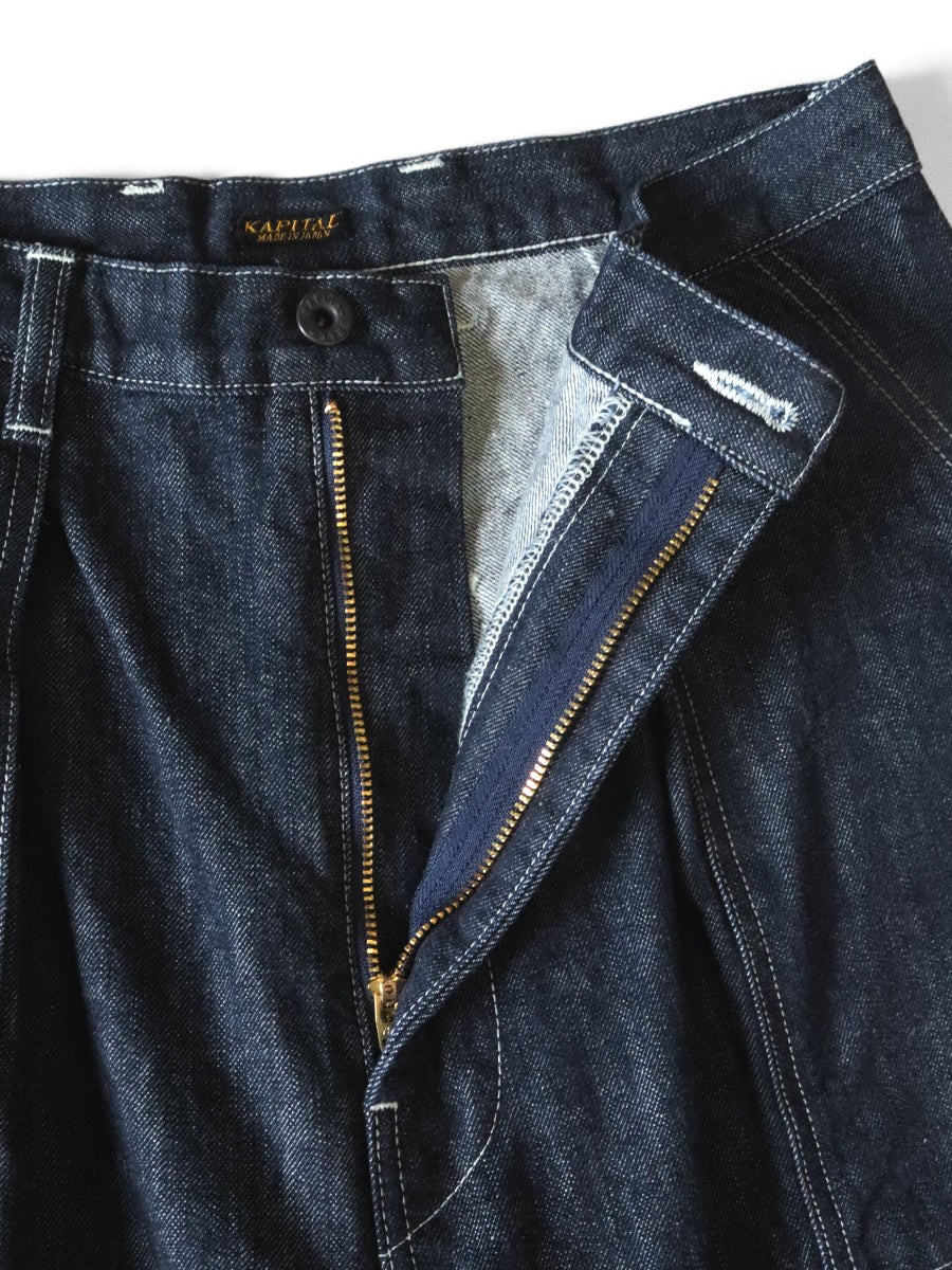 Kapital 14oz Denim Wide Leg Selvedge Fatigue Baggy Pants