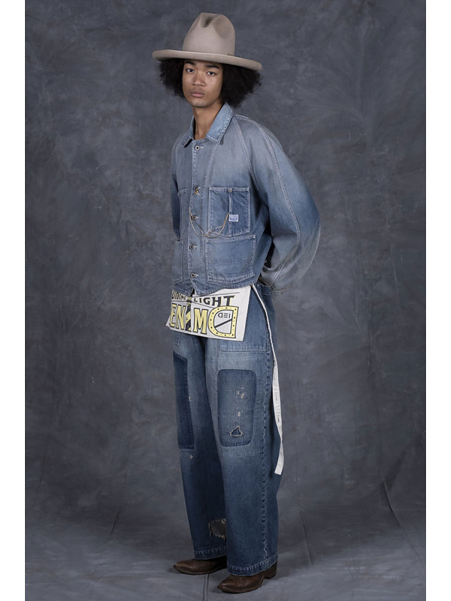 Kapital 14oz Denim Fatigue Baggy Pants (Rushfield Remake)