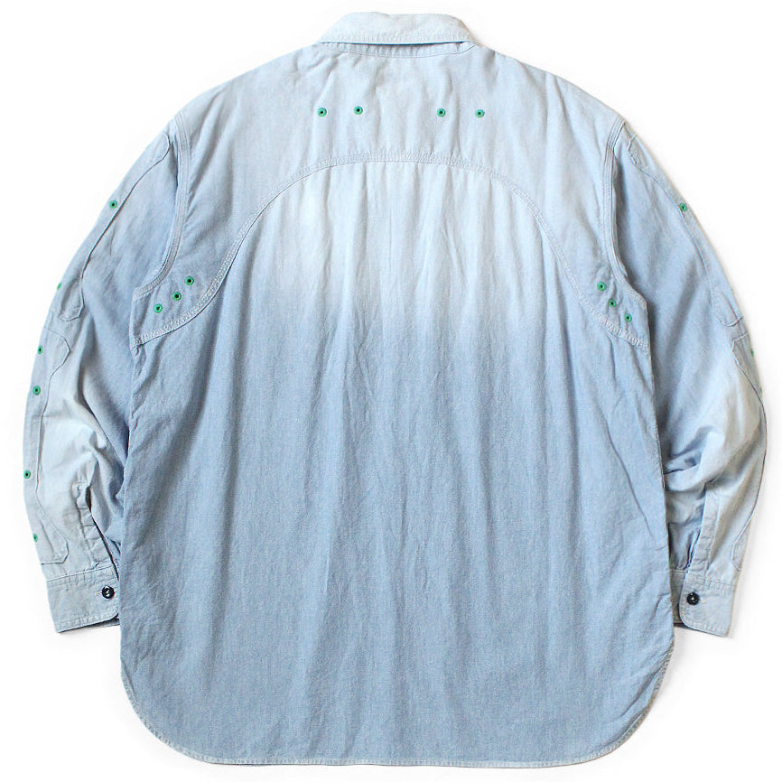 Kapital Chambray Bone Patch Ventilator Work Shirt