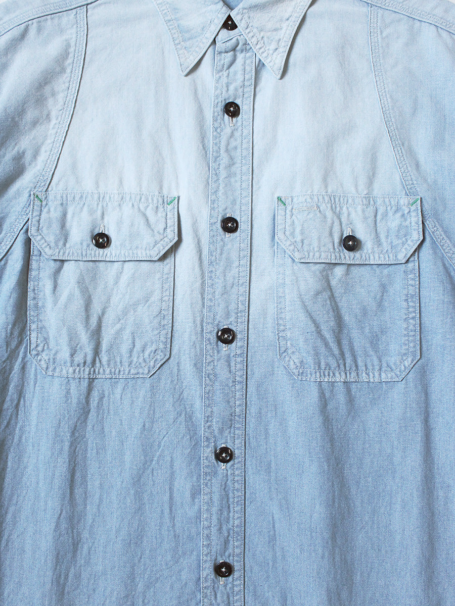 Kapital Chambray Bone Patch Ventilator Work Shirt