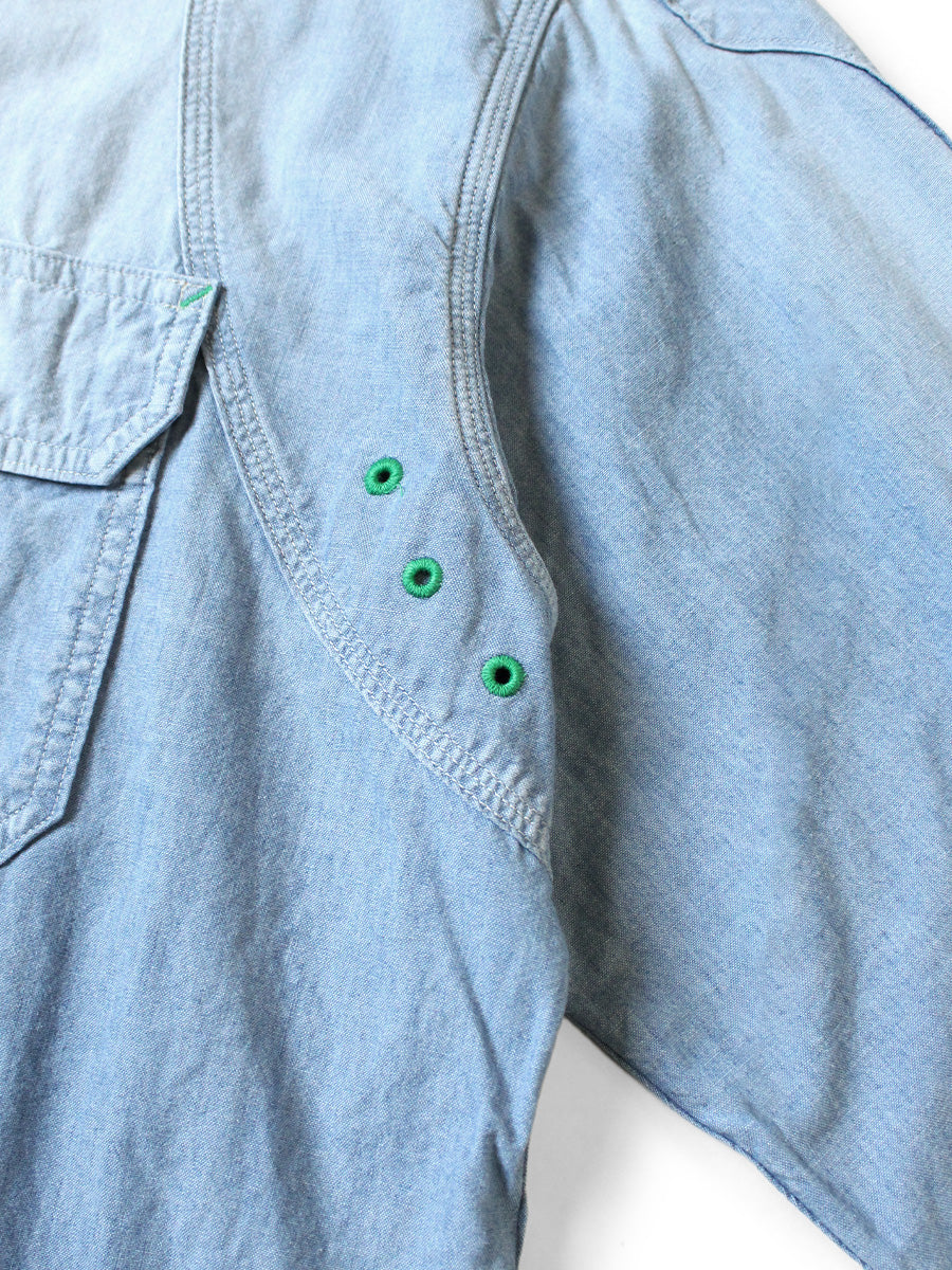 Kapital Chambray Bone Patch Ventilator Work Shirt