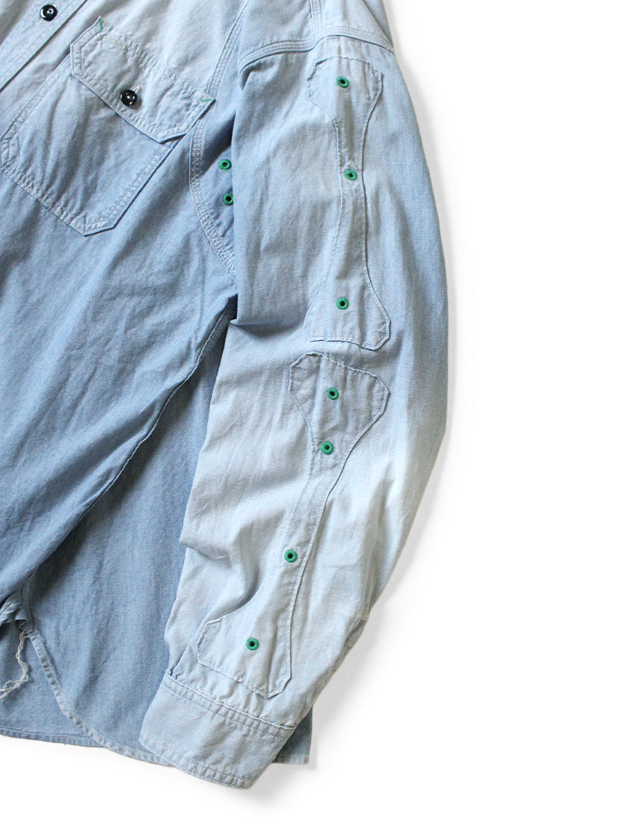 Kapital Chambray Bone Patch Ventilator Work Shirt