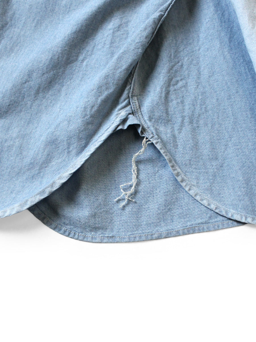 Kapital Chambray Bone Patch Ventilator Work Shirt