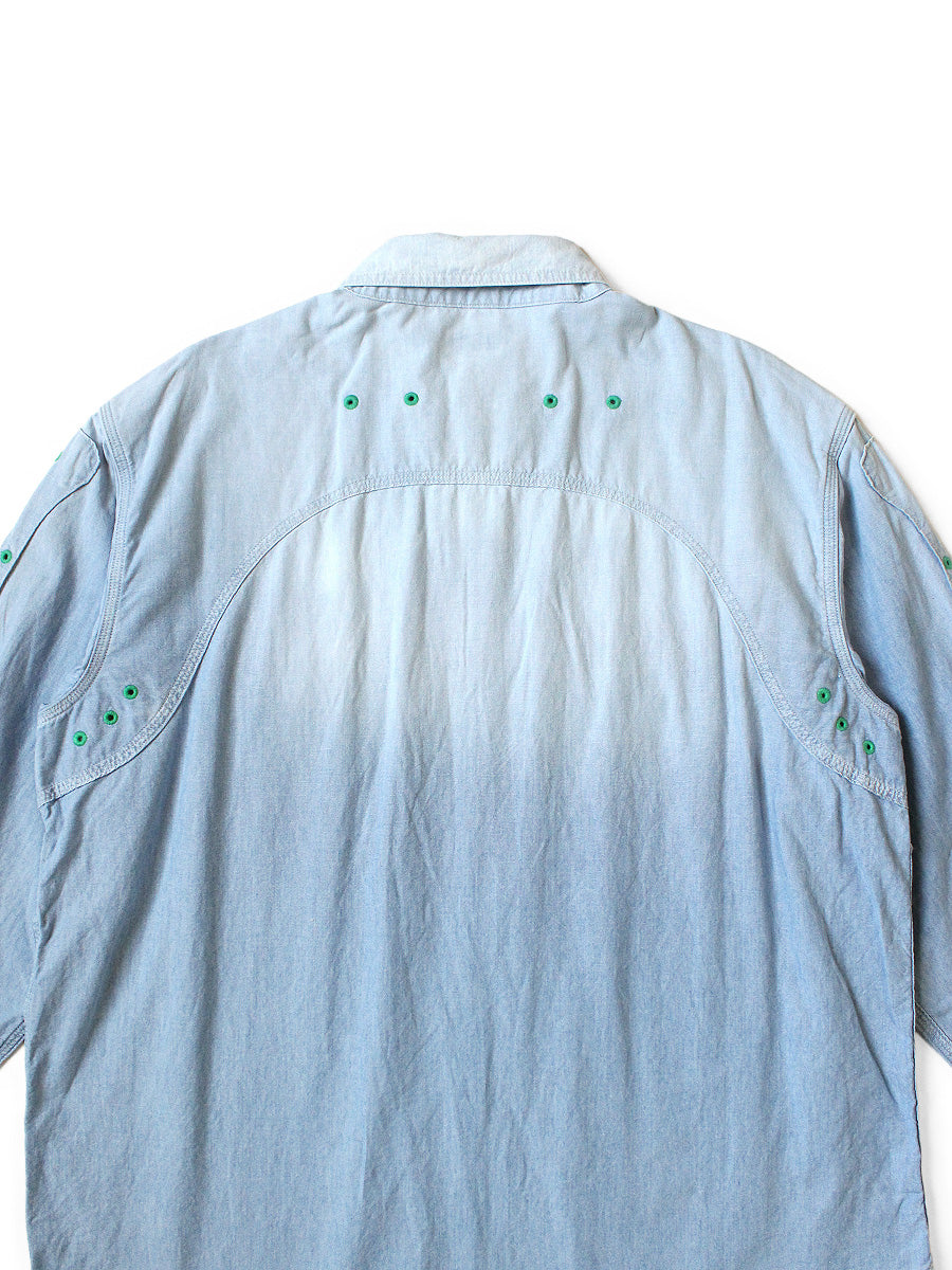 Kapital Chambray Bone Patch Ventilator Work Shirt