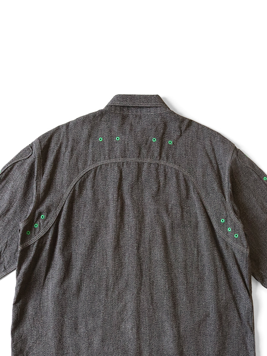 Kapital Heather Chambray Bone Patch Ventilator Work Shirt