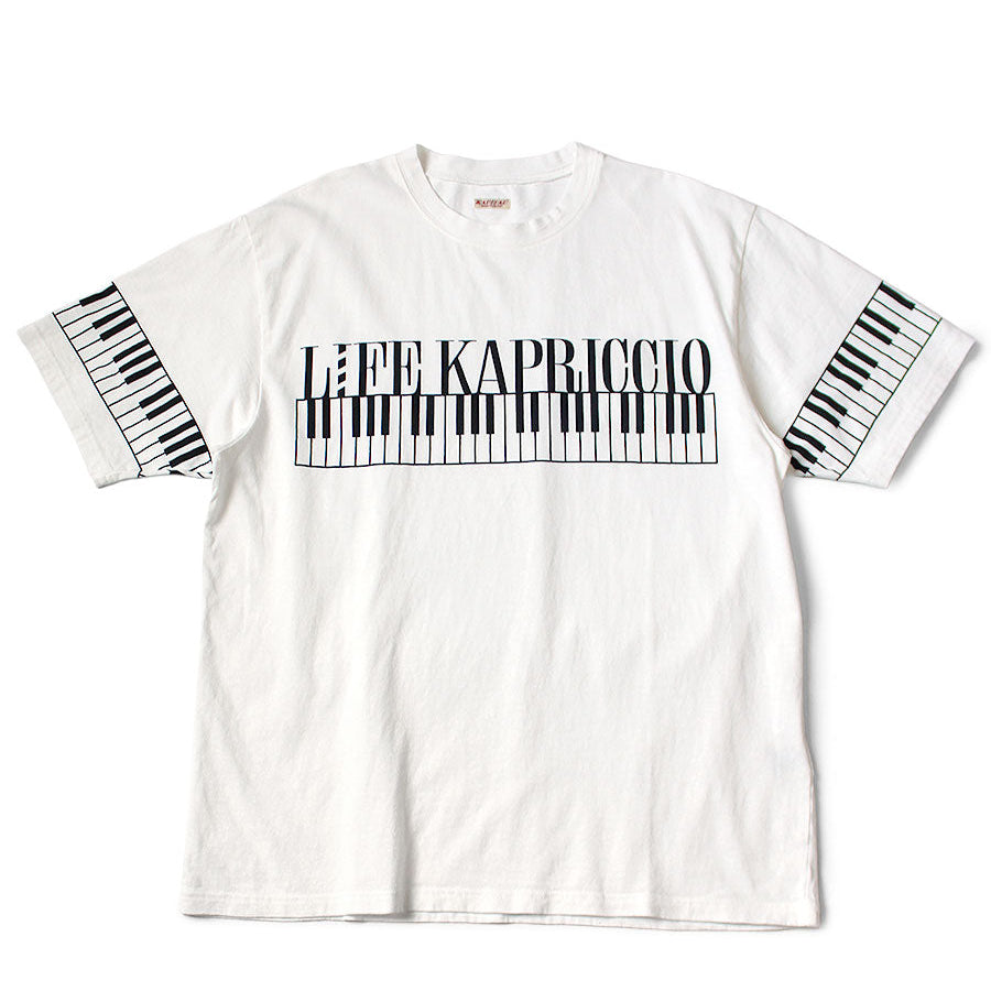 Kapital Jersey Crew T-Shirt (Life Kapriccio Piano Print)