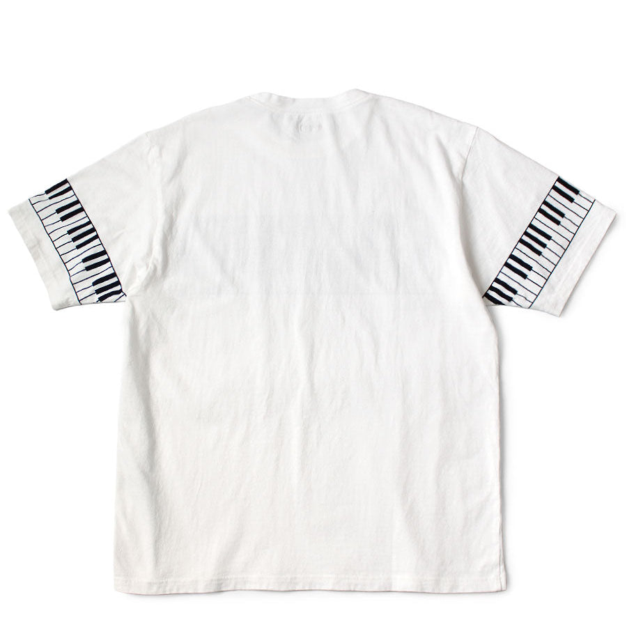 Kapital Jersey Crew T-Shirt (Life Kapriccio Piano Print)