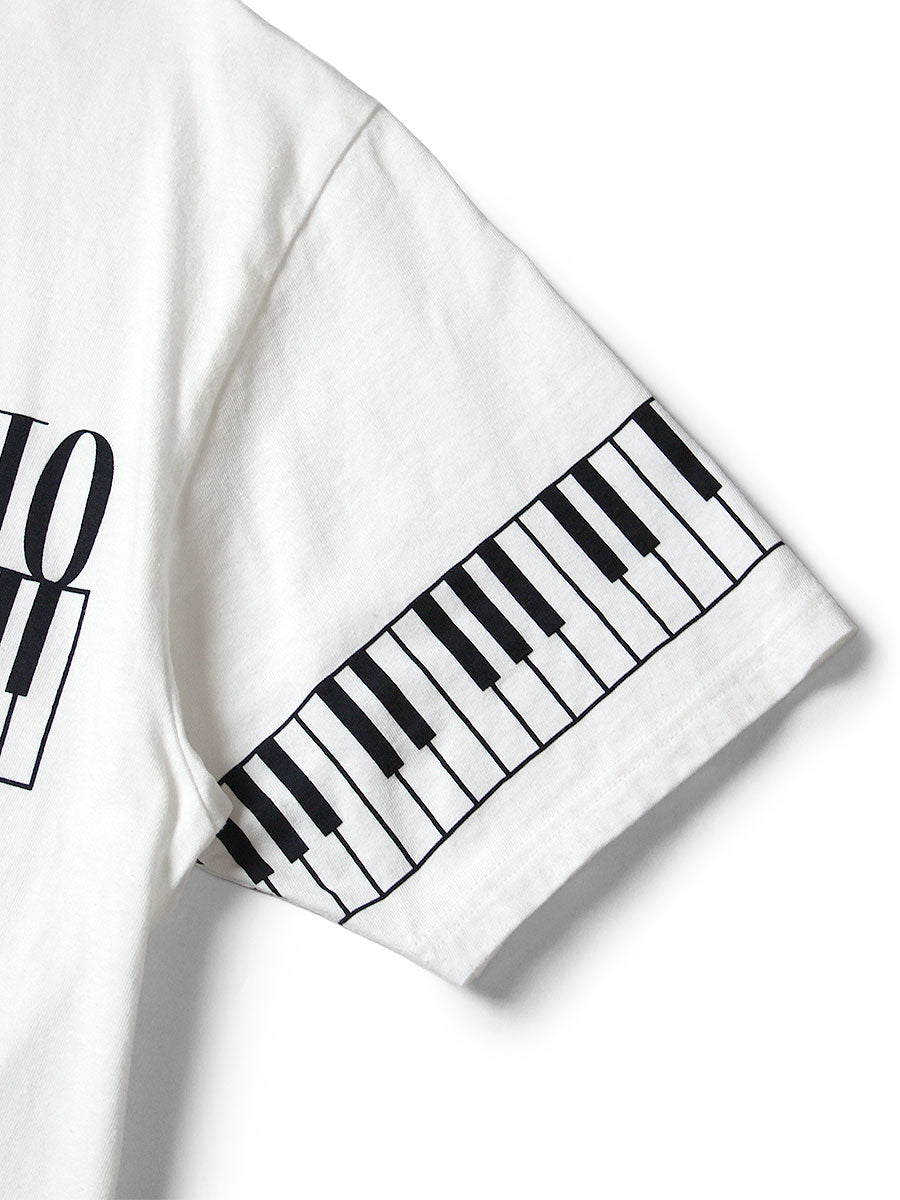 Kapital Jersey Crew T-Shirt (Life Kapriccio Piano Print)