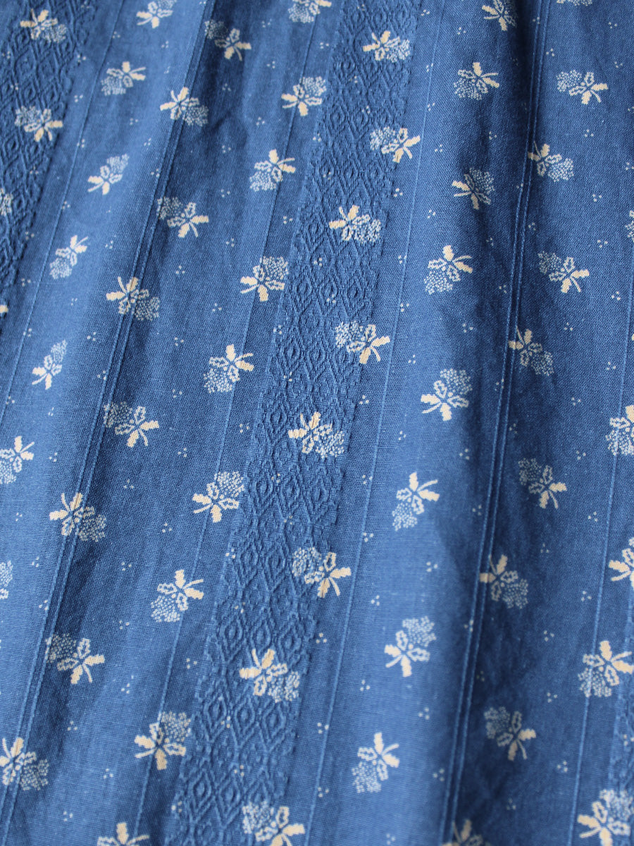 Kapital Dobby Stripe IDG Discharge Print Open Collar Western Big Shirt