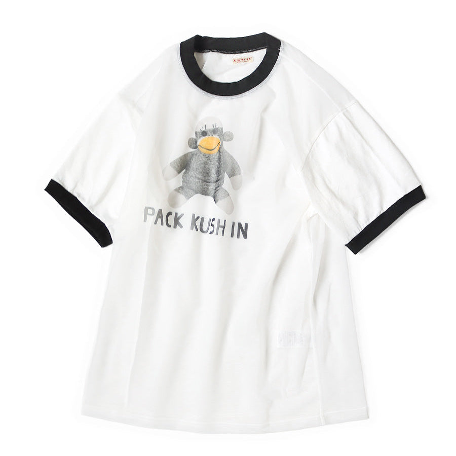 Kapital Sheer Jersey x Jersey Ringer Tee (Chiro Pack Kush In Print)
