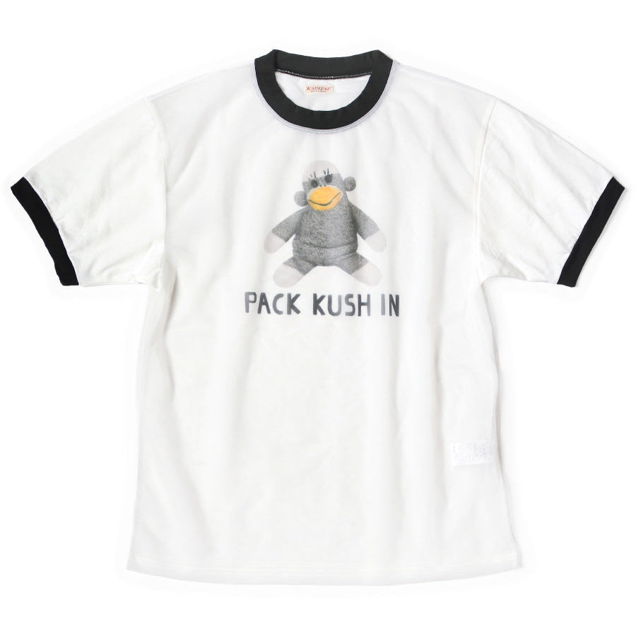 Kapital Sheer Jersey x Jersey Ringer Tee (Chiro Pack Kush In Print)