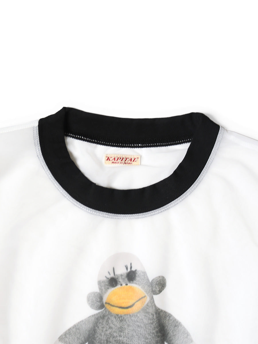 Kapital Sheer Jersey x Jersey Ringer Tee (Chiro Pack Kush In Print)