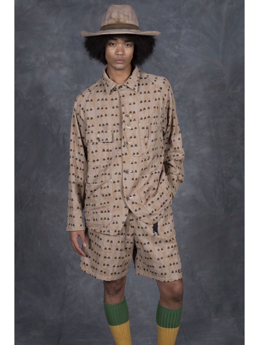 Kapital Cotton Iris Print Easy Shorts