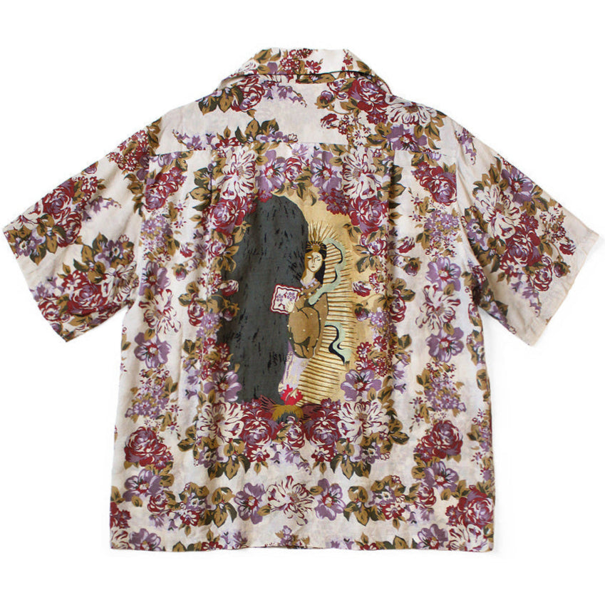 Kapital Silk Rayon Champetre Amaterasu Pattern Wrangle Collar Aloha Shirt