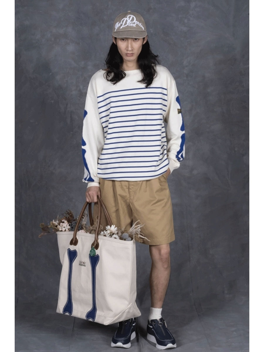 Kapital No. 4 Canvas Kotsukotsu Bone Tote Bag (Large)