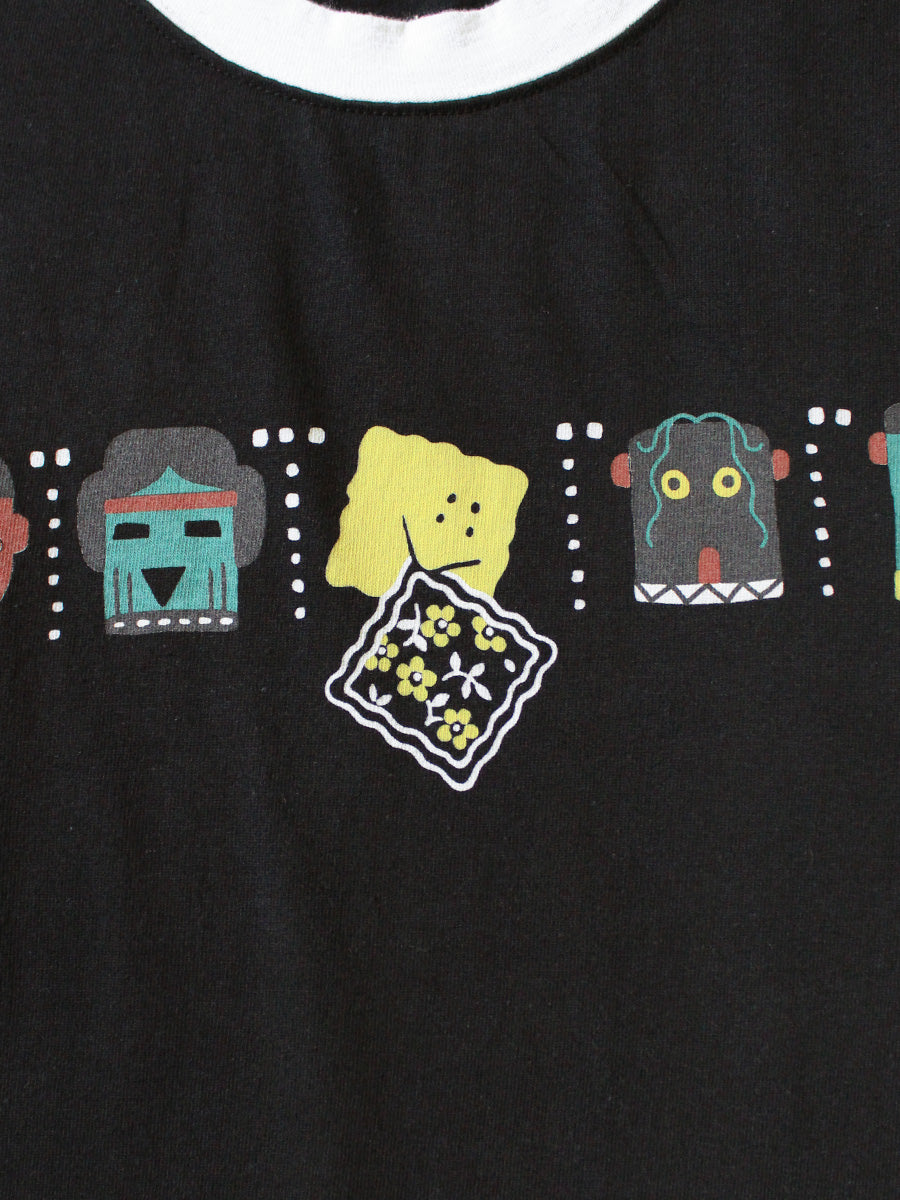 Kapital Jersey Ringer T-Shirt (Peckish & Kachina Print)