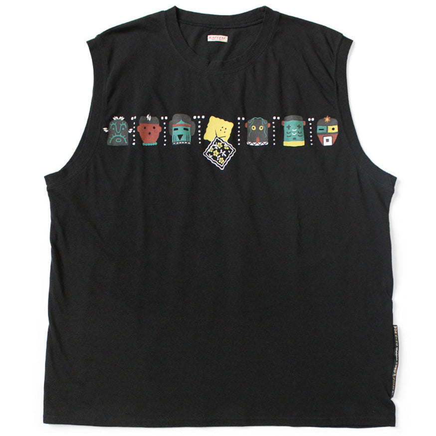 Kapital Jersey Sleeveless Big Tee (Peckish & Kachina Print)