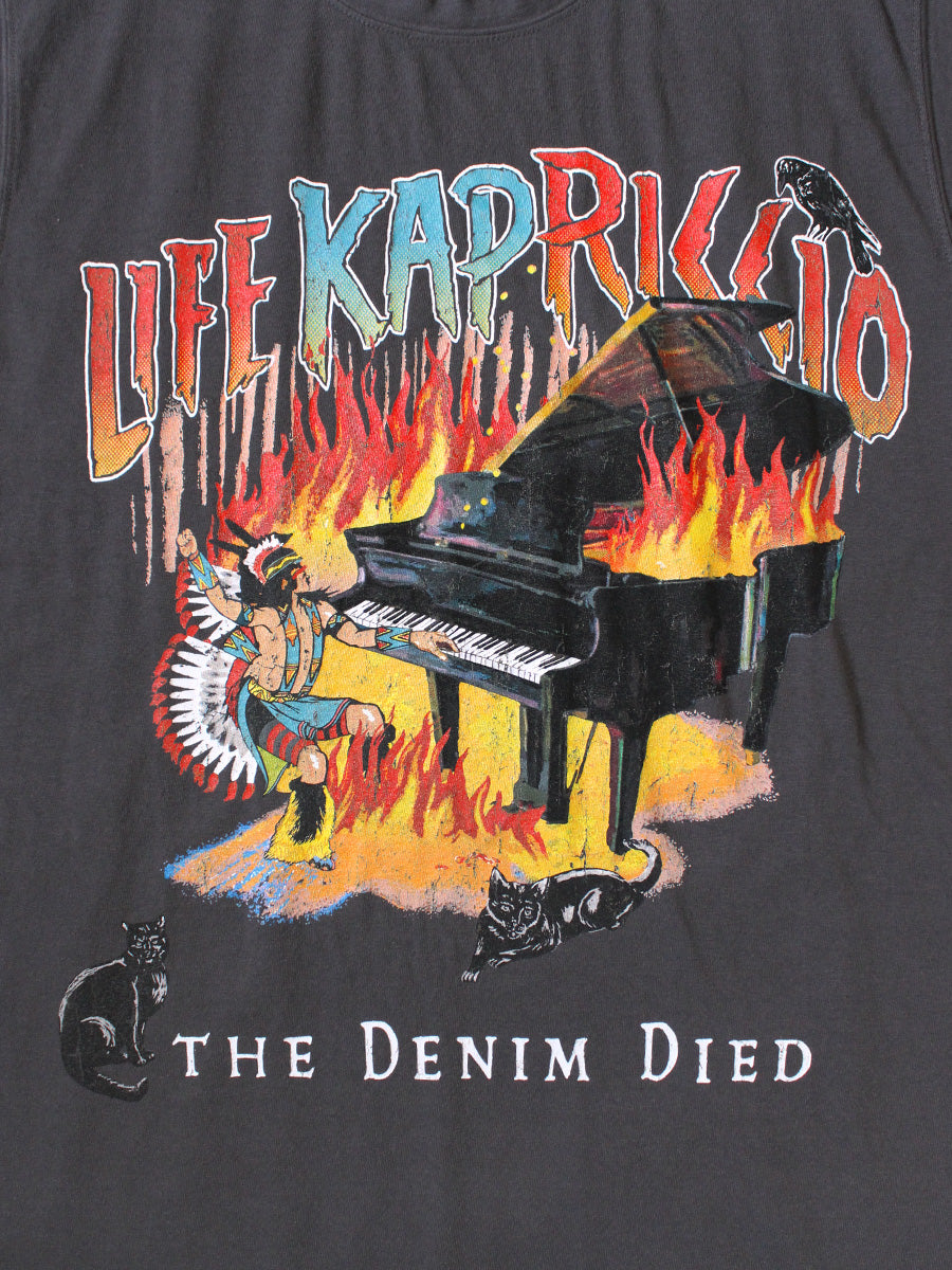 Kapital Jersey Sleeveless Big Tee (Burning Piano Print)