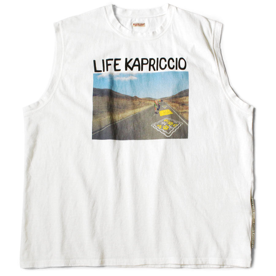 Kapital Jersey Sleeveless Big Tee (Life Kapriccio Road Sign Painter)