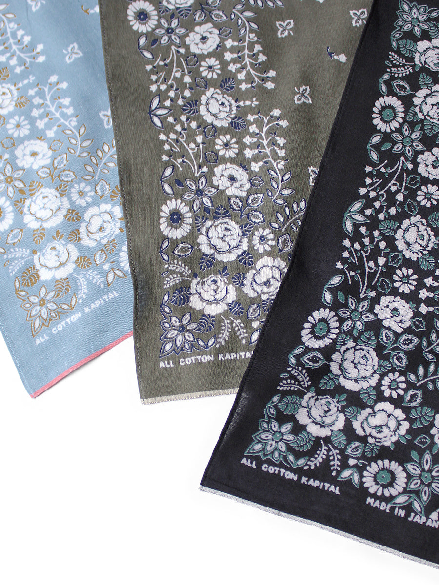 Kapital Fastcolor Selvedge Bandana (Churchill Garden) 15x15