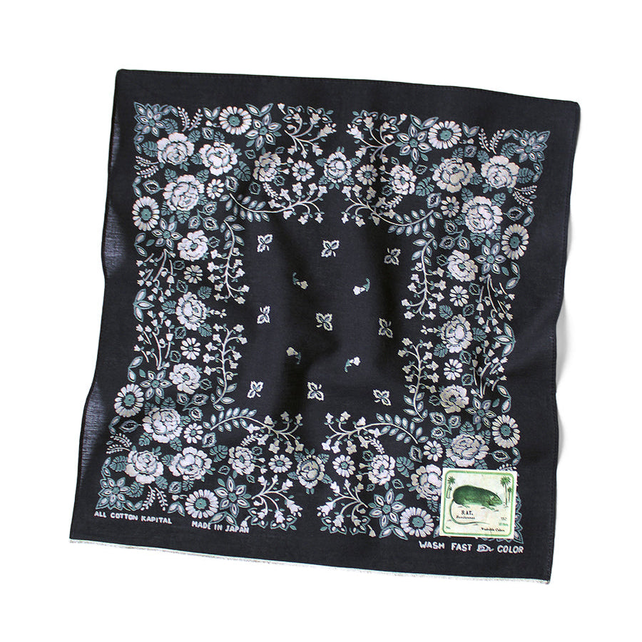 Kapital Fastcolor Selvedge Bandana (Churchill Garden) 15x15