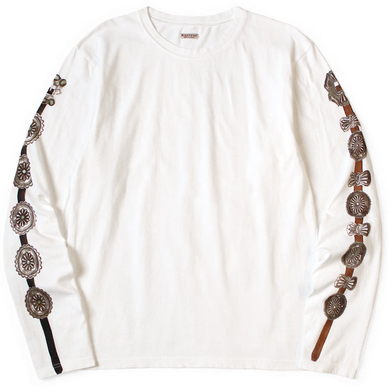 Kapital Jersey Crew Long Sleeve T-Shirt (Concho Belt Sleeve)