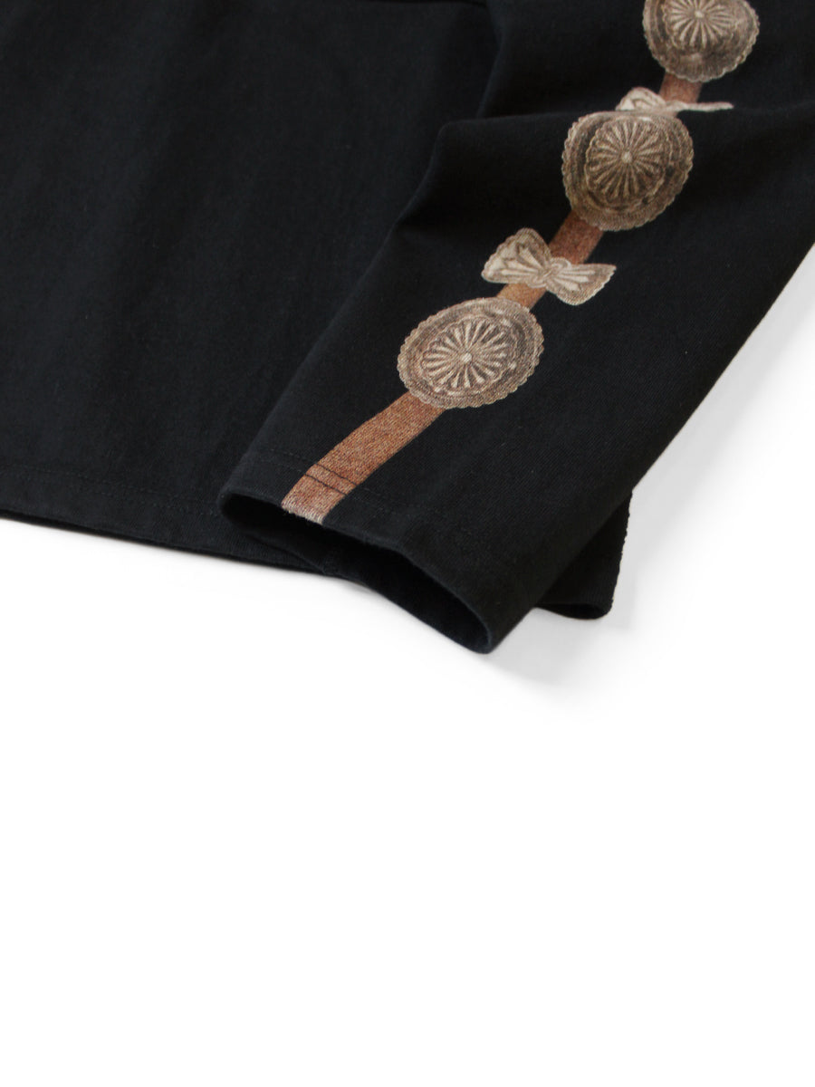 Kapital High-Density Jersey Crew Pocket Long Sleeve T-Shirt (Concho Belt Sleeve)