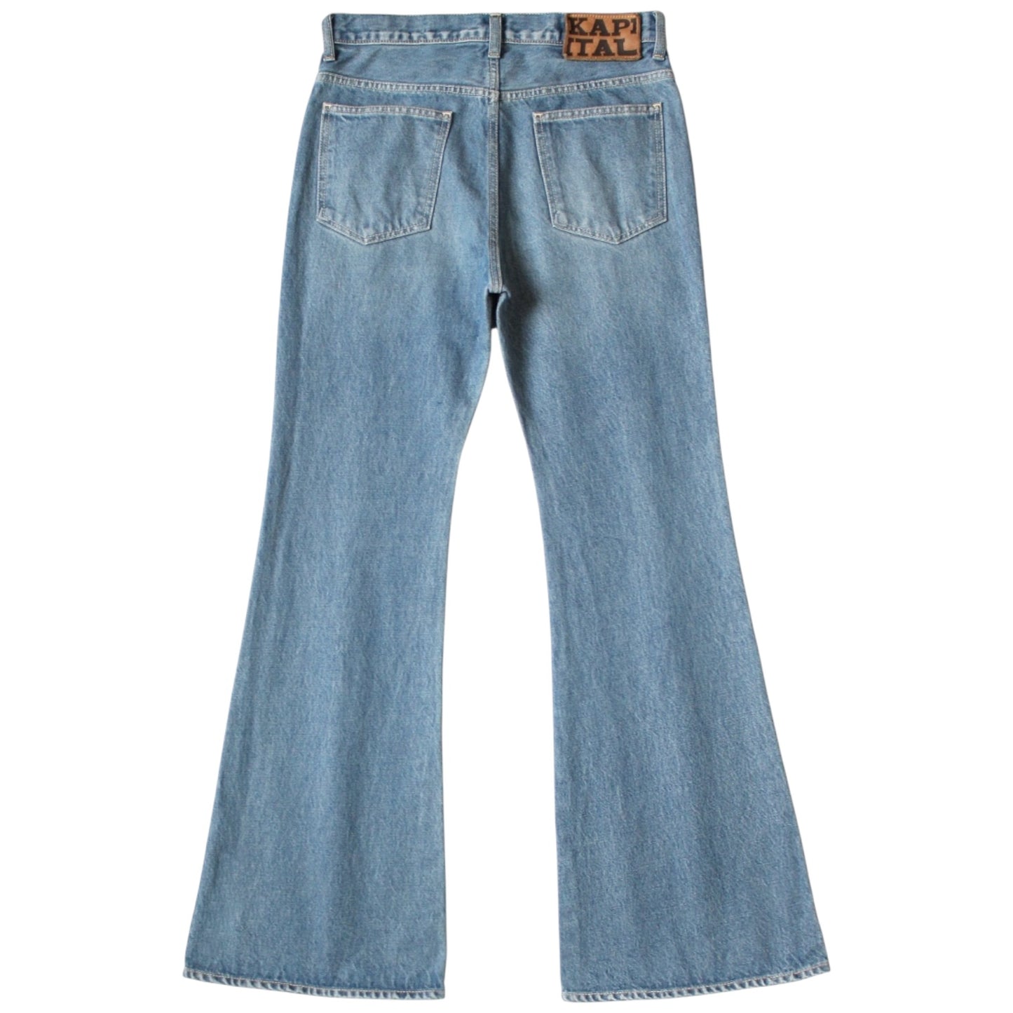 Kapital 14oz Denim 5P Apron-Skouser Flared Pants (Processed)
