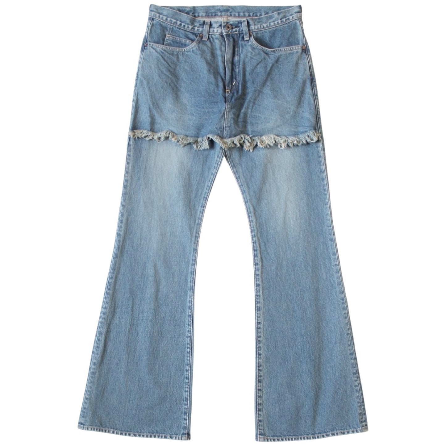 Kapital 14oz Denim 5P Apron-Skouser Bootcut Pants (Processed)