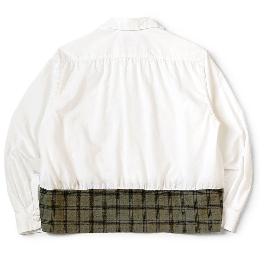 Kapital Ox x Wool Check Dog-Bite Open-Collar Shirt