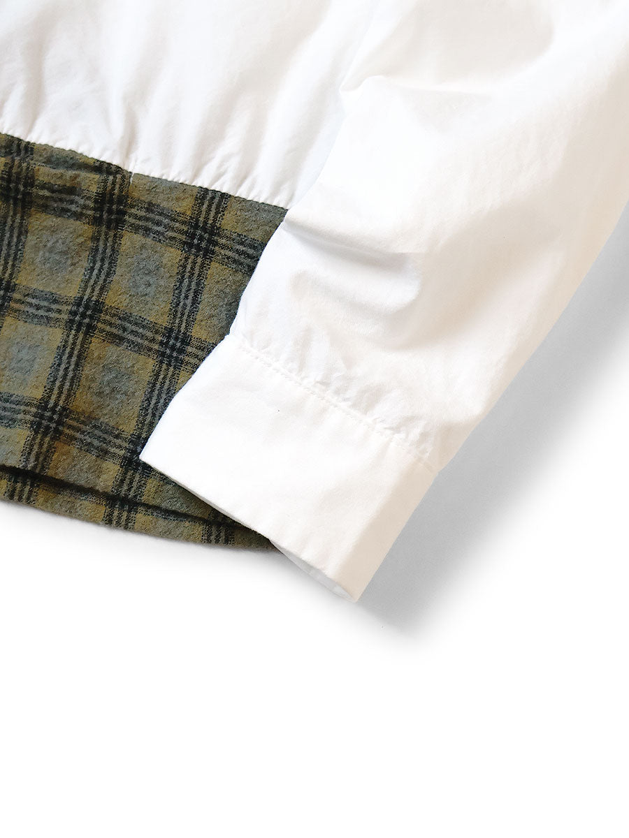 Kapital Ox x Wool Check Dog-Bite Open-Collar Shirt