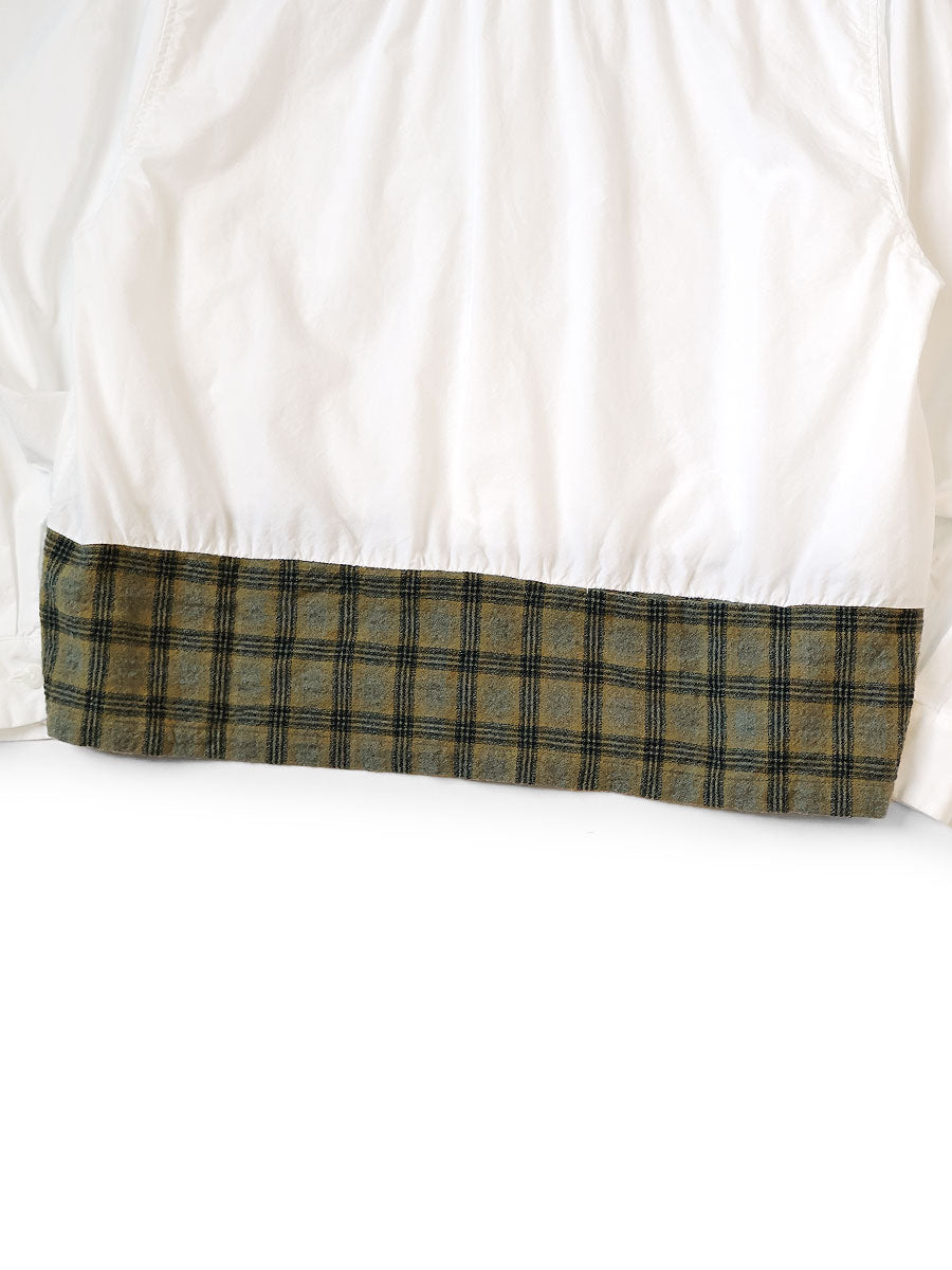 Kapital Ox x Wool Check Dog-Bite Open-Collar Shirt