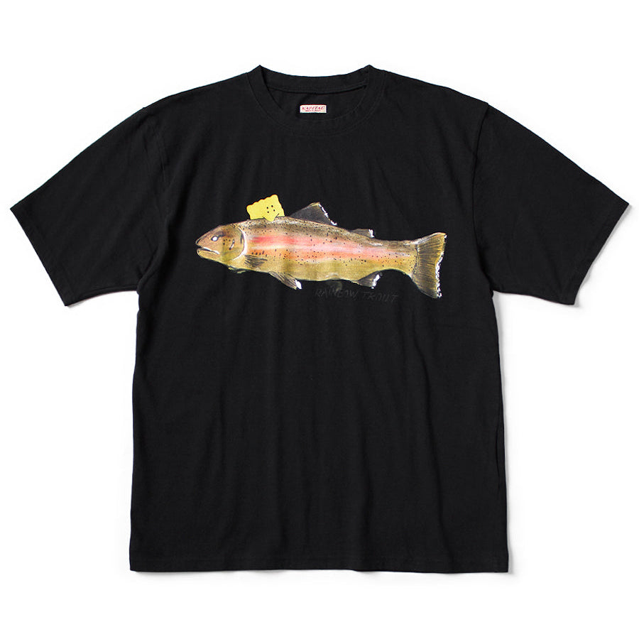 Kapital Jersey Crew T-Shirt (1 Trout Peckish Rainbowy Print)