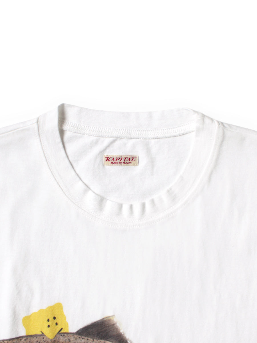 Kapital Jersey Crew T-Shirt (1 Trout Peckish Rainbowy Print)