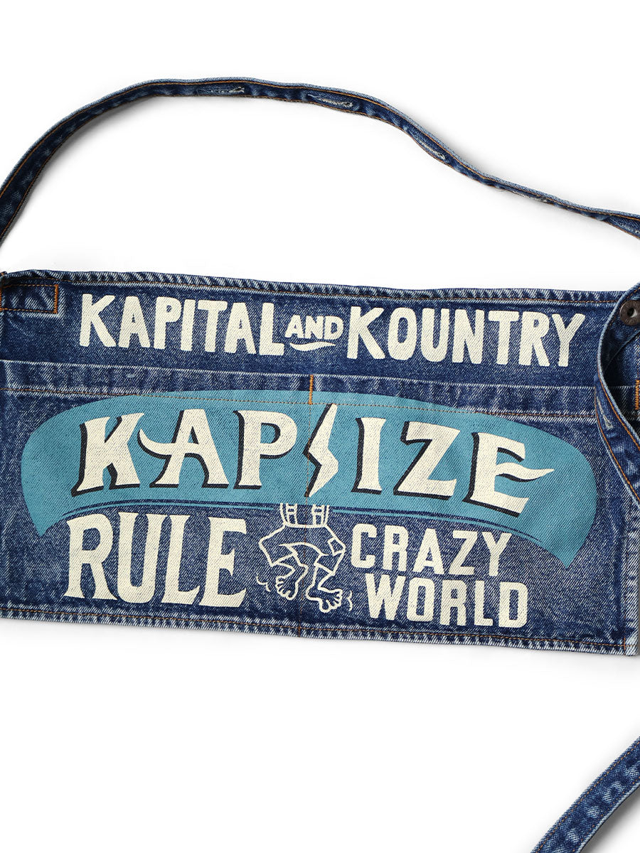 Kapital 13oz Denim Distressed Short Apron (Kapsize Rule)