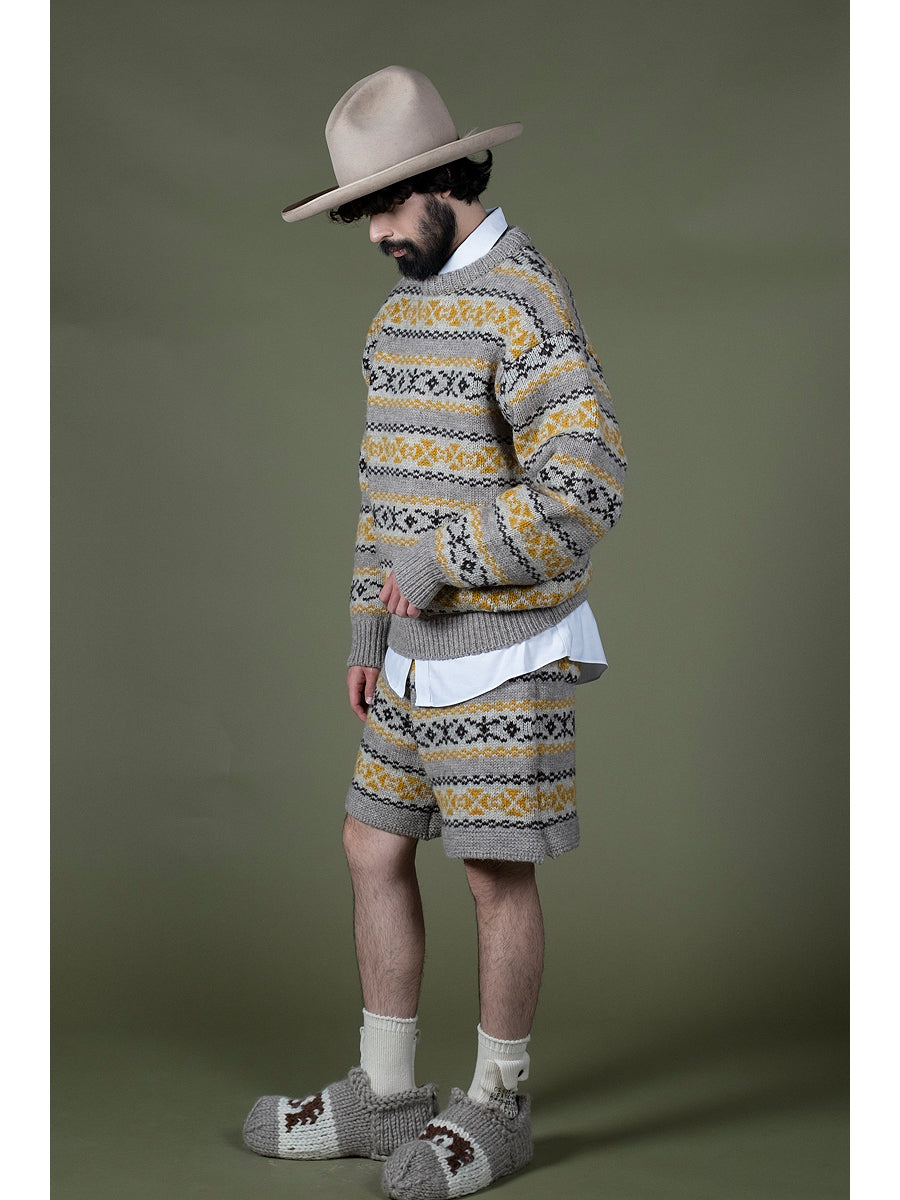 Kapital 3G Wool Yellowknife Fair Isle Shorts