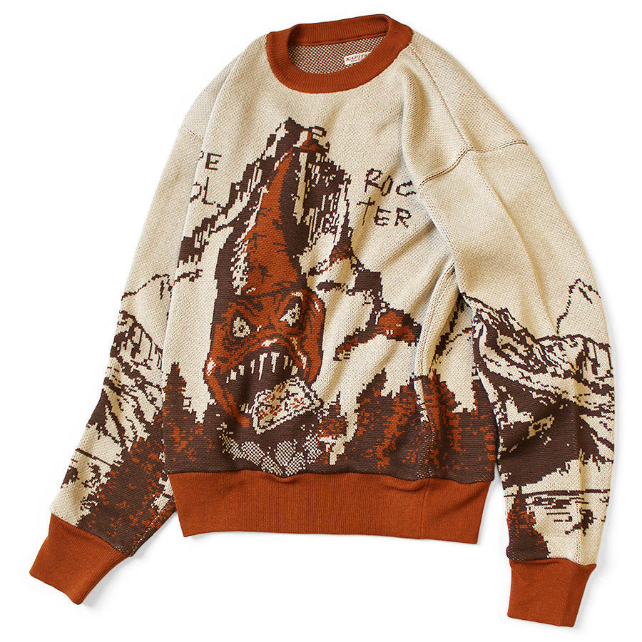 Kapital 8G Jacquard Knit Vintage Crew Sweater (The Slide Rock Bolter)
