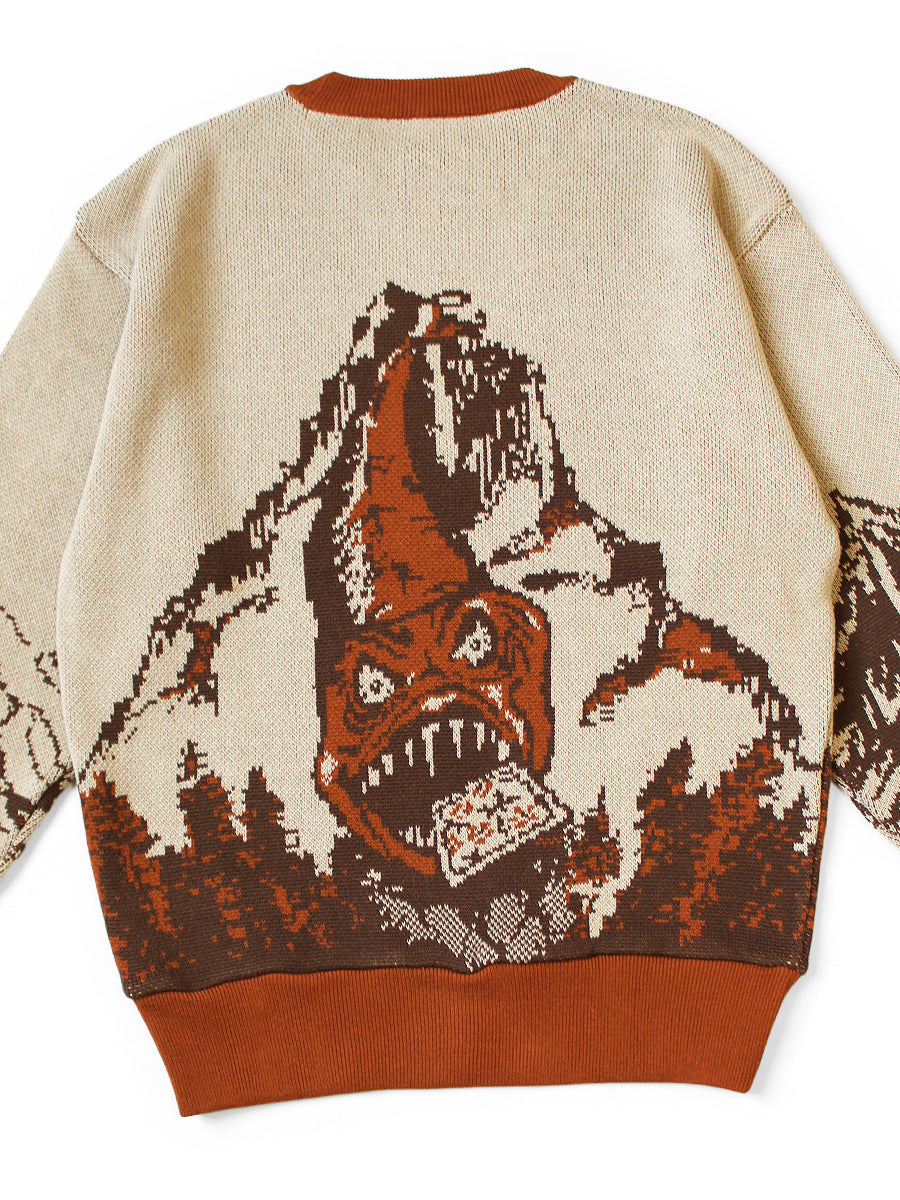 Kapital 8G Jacquard Knit Vintage Crew Sweater (The Slide Rock Bolter)