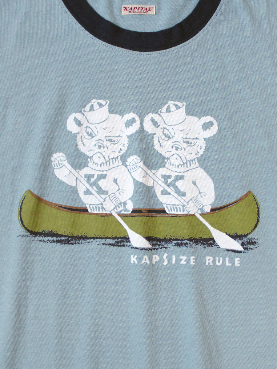Kapital Jersey Ringer T-Shirt (`K` Bear Print)