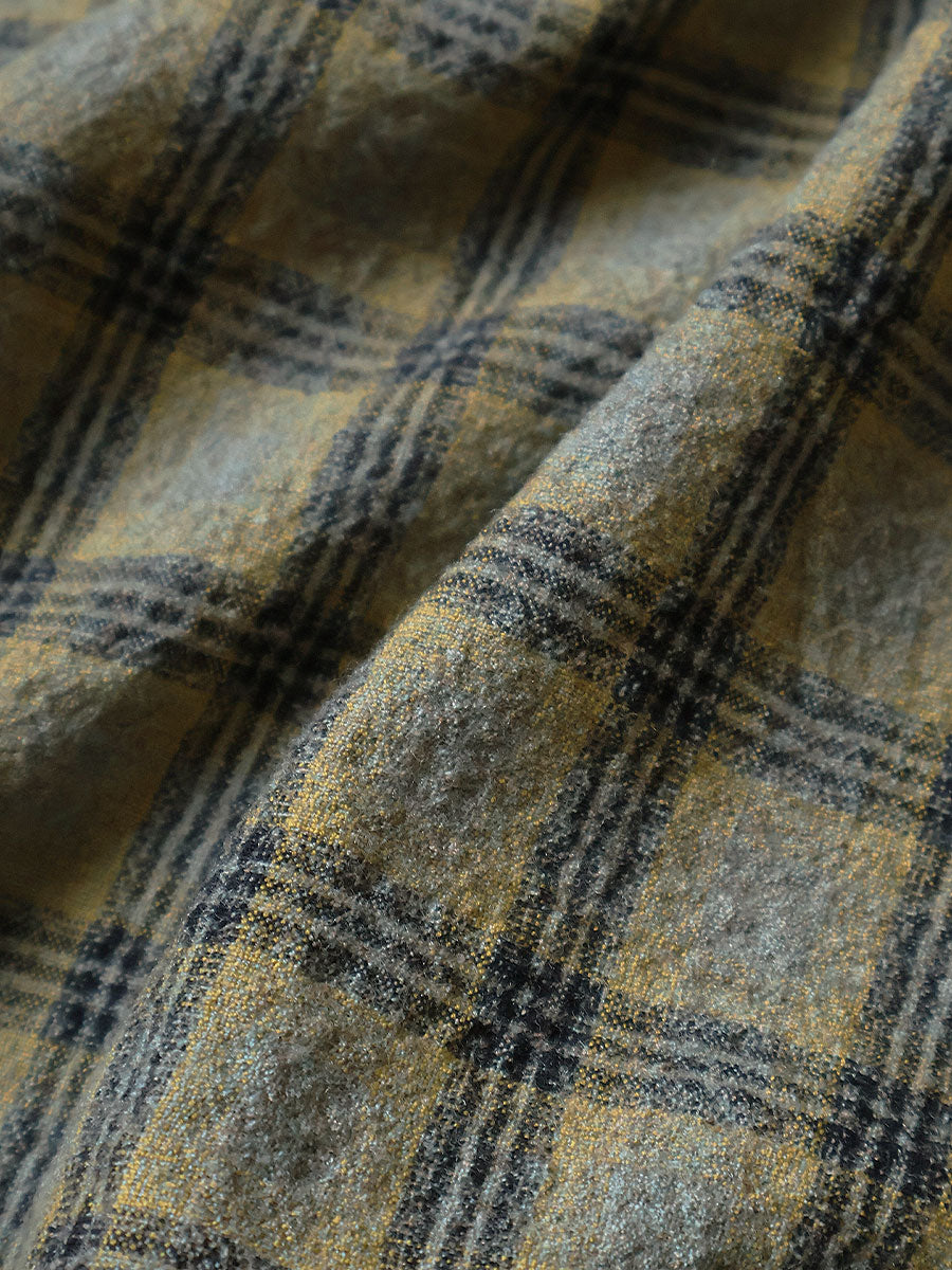 Kapital Wool Check Zip Up Friend Pocket Board Shirt