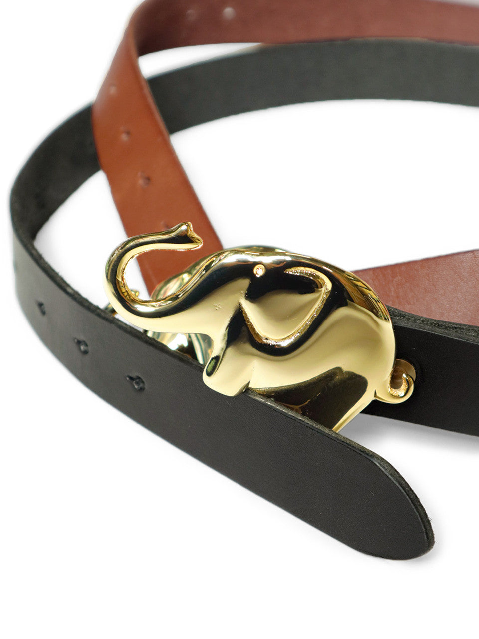 Kapital Leather Trunk Up Elephant Buckle Belt