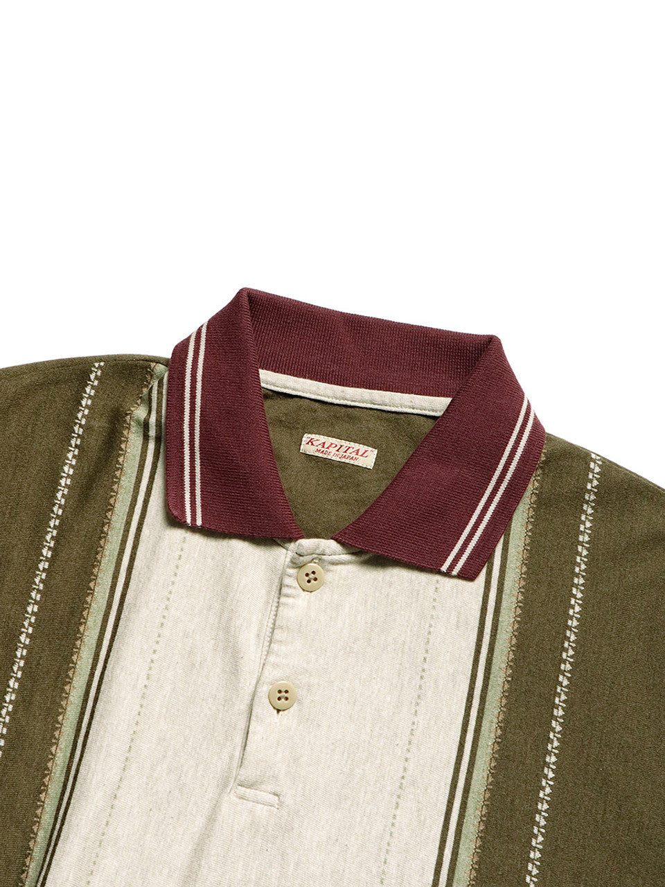 Kapital Tequila Jacquard Cotton Sheeting Box Polo