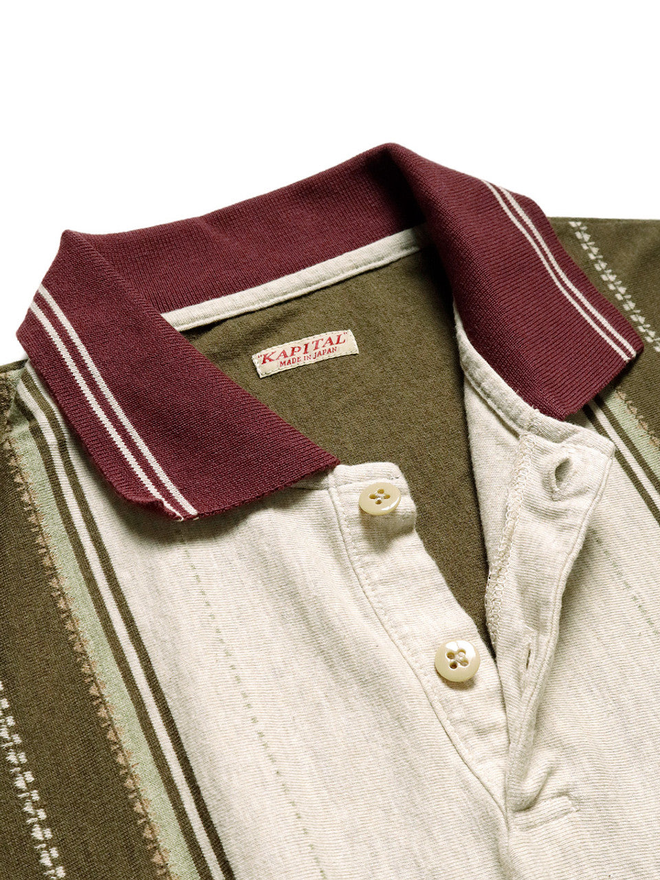 Kapital Tequila Jacquard Cotton Sheeting Box Polo