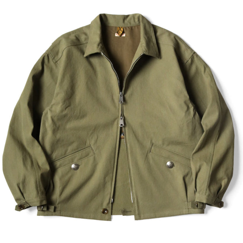 Kapital Water-Repellent Light Canvas Zip Up Kayak Paw-Paw Blouson